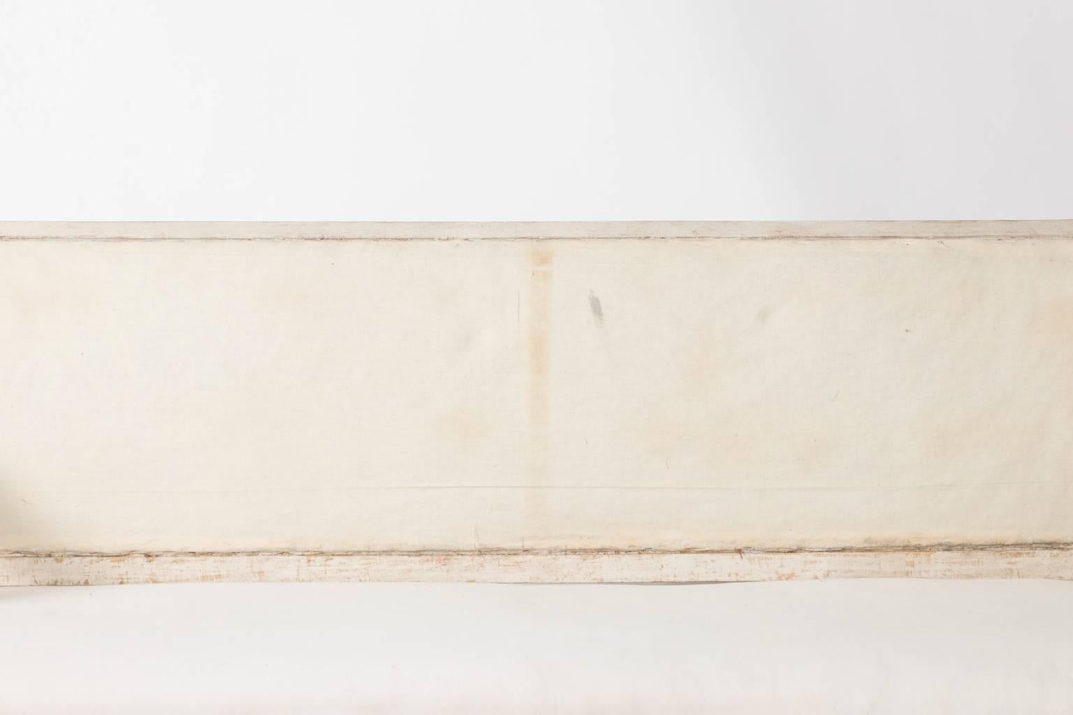 Early 20th Century Swedish White Painted Gustavian Style Settee For Sale 10
