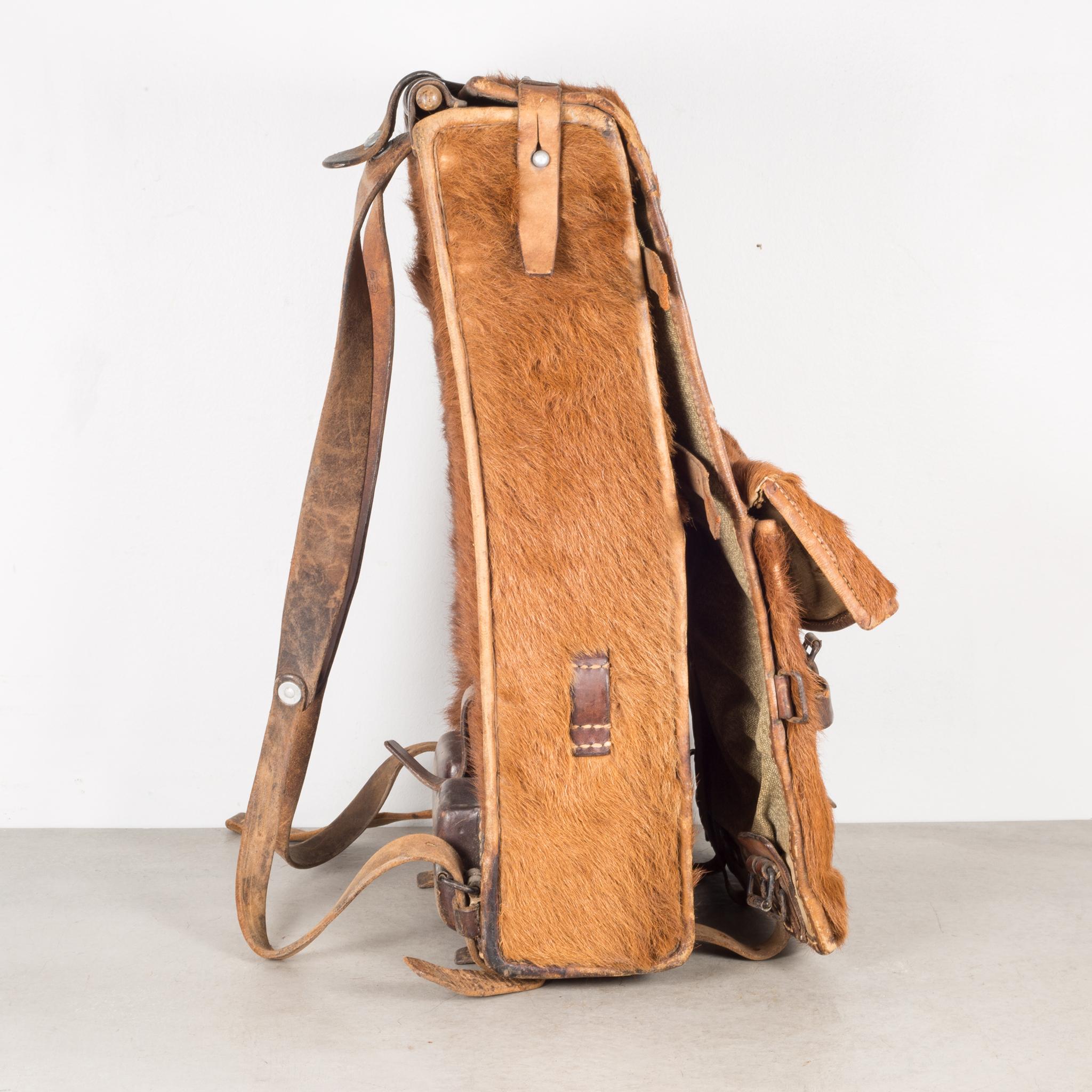 Early 20th Century Swiss Army Cowhide Backpack, circa 1945 at 1stDibs ...