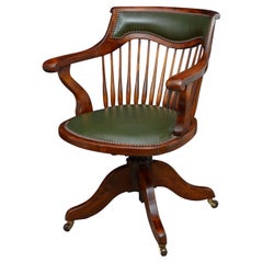 Antique Early 20th Century Swivel Office Chair