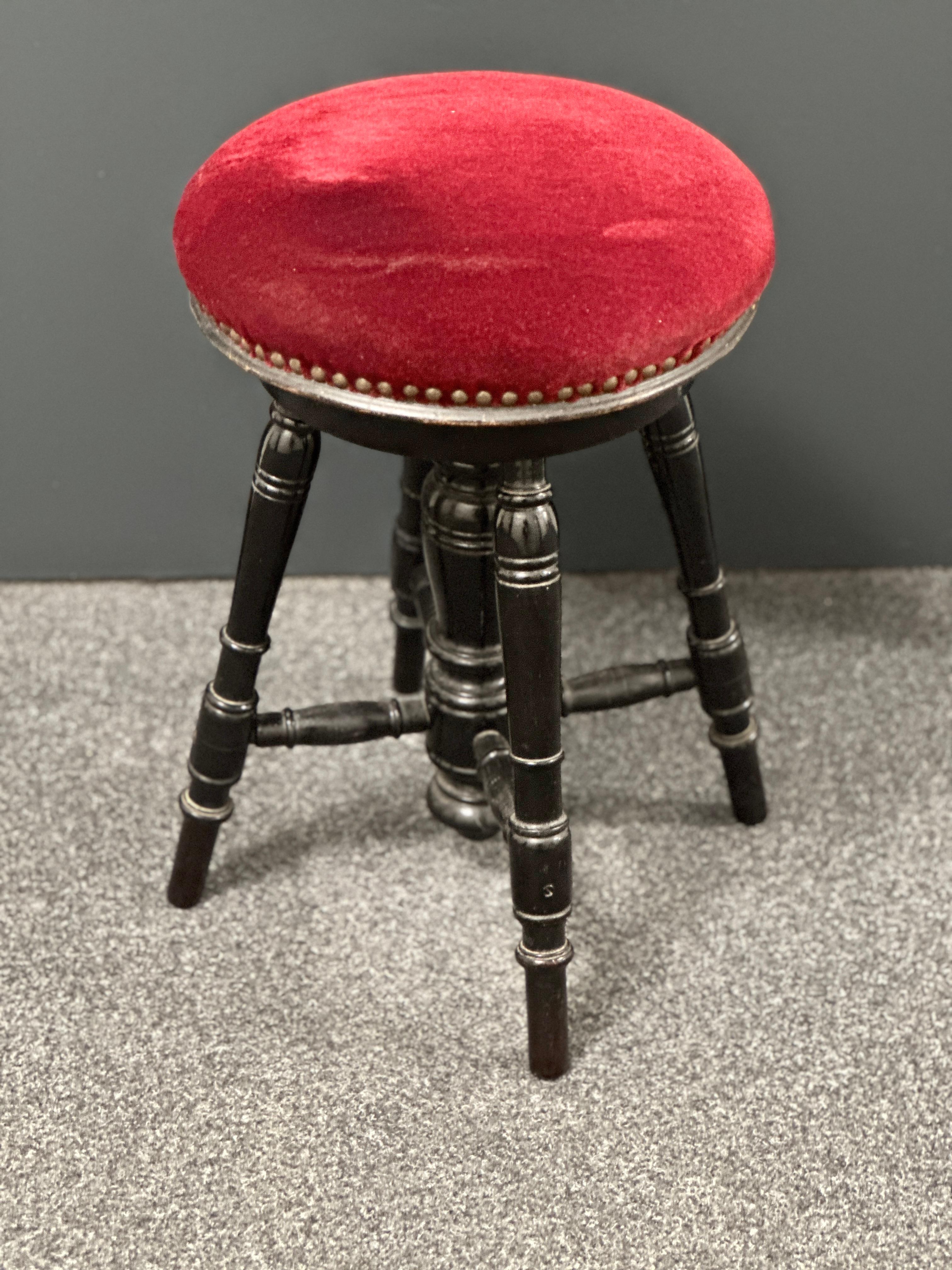 red velvet bar stool