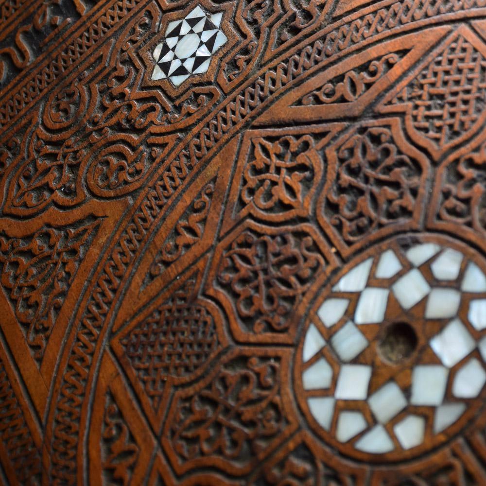 Early Victorian Early 20th Century Syrian Folding Side Table