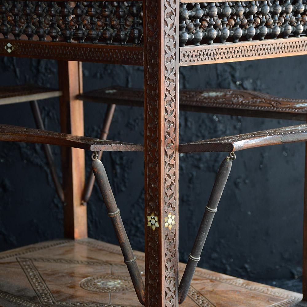 Wood Early 20th Century Syrian Folding Side Table