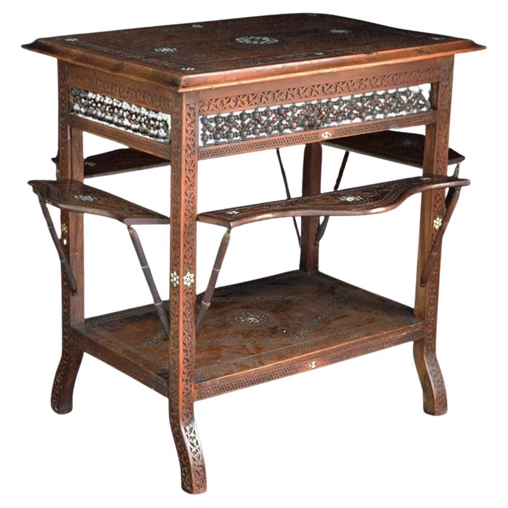 Early 20th Century Syrian Folding Side Table