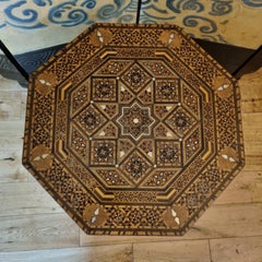 Early 20th Century Syrian Octagonal Inlaid Side Table