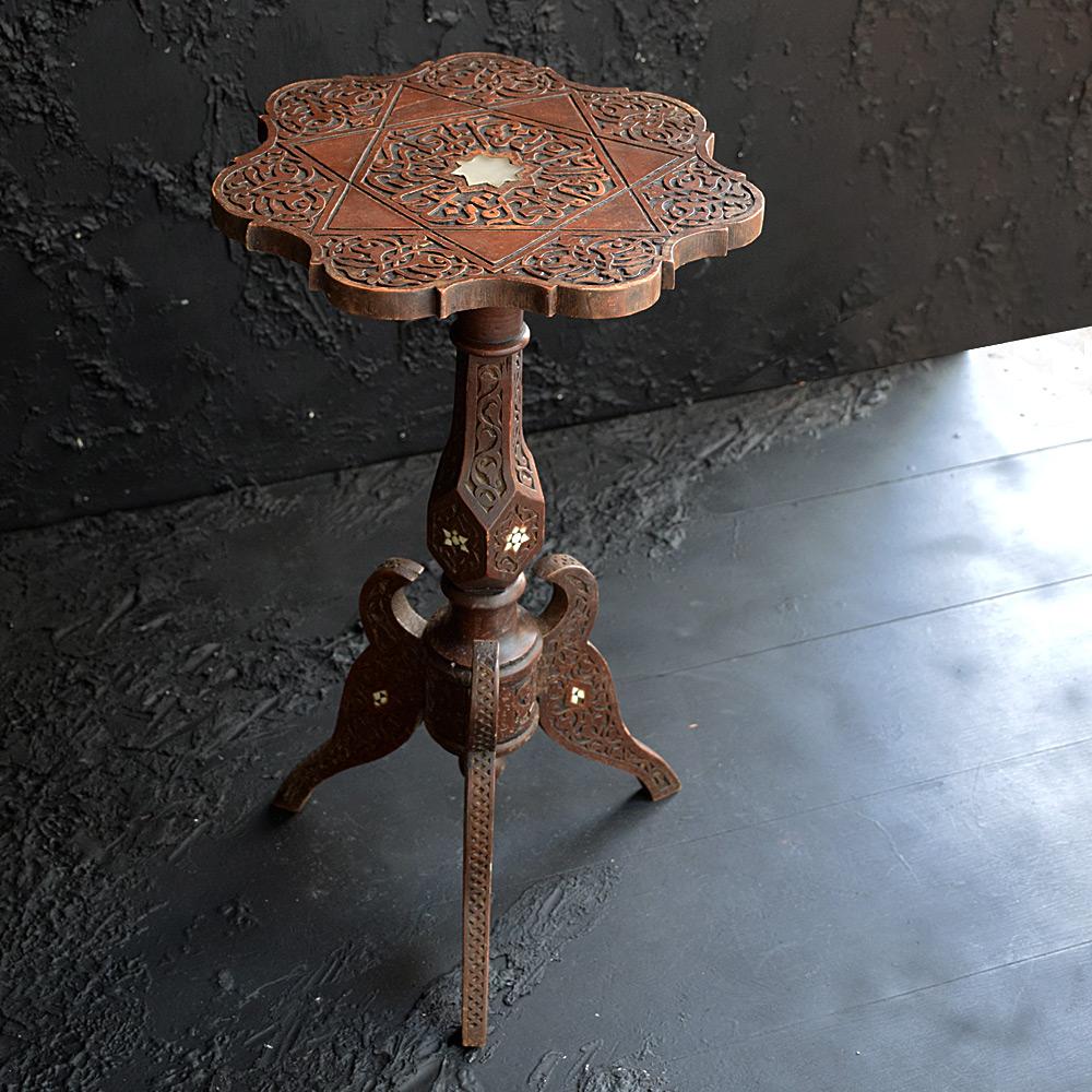 Folk Art Early 20th Century Syrian Tripod Table