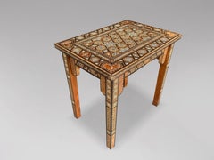 Early 20th Century Syrian Walnut & Inlay Occasional Table