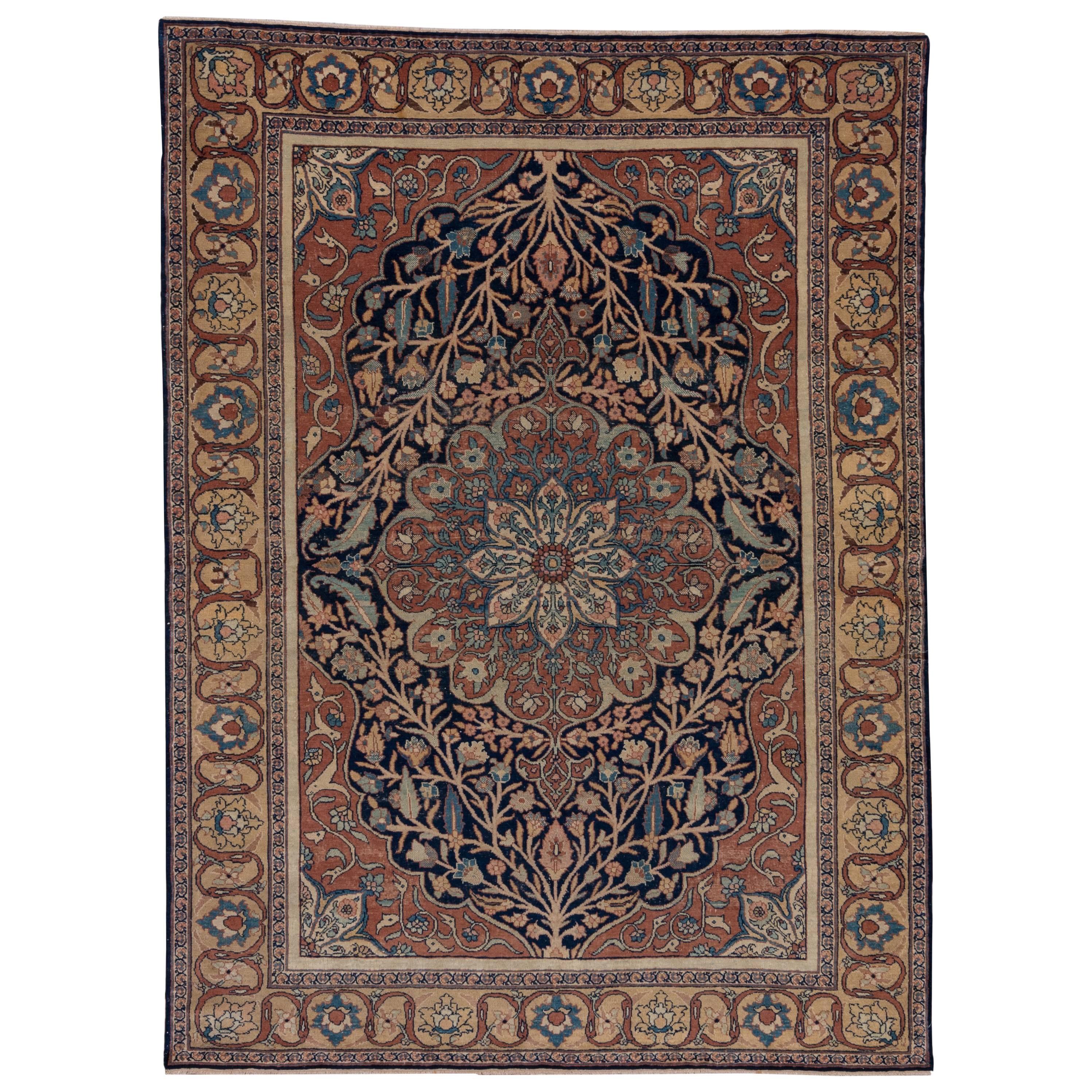 Early 20th Century Antique Persian Tabriz Rug