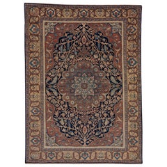 Antiker persischer Täbriz-Teppich aus dem frühen 20. Jahrhundert