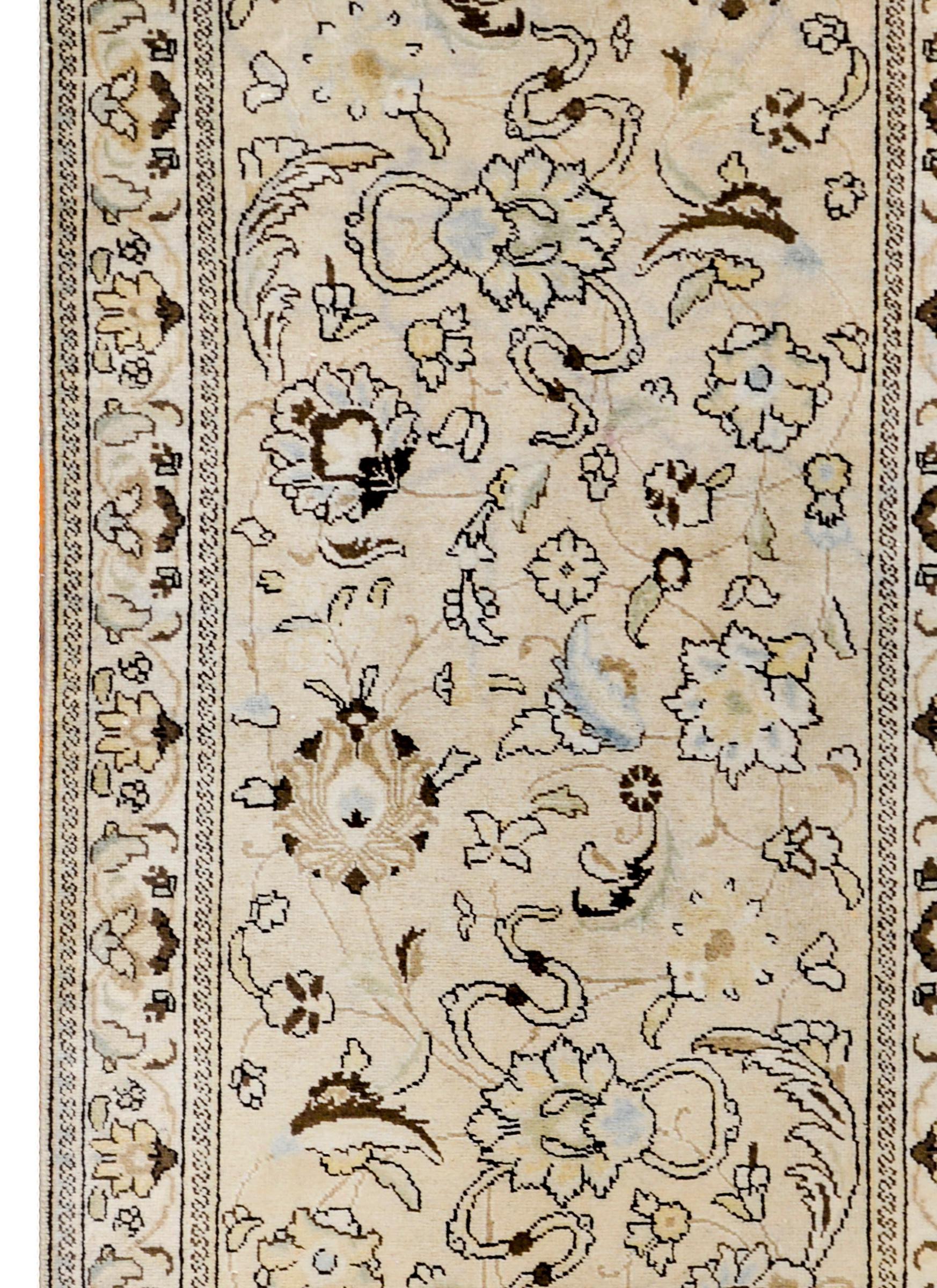 Vegetable Dyed Early 20th Century Tabriz Runner For Sale