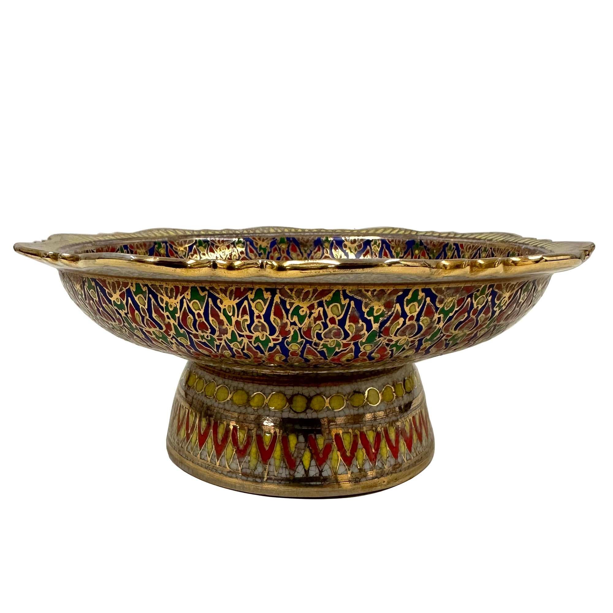 Thai Early 20th Century Tai Benjarong porcelain bowl with Marks on the bottom For Sale