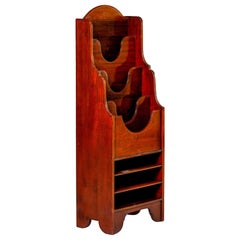 Early 20th Century Tall English Mahogany Music or Magazine Stand
