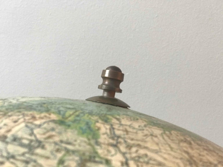 Early 20th Century Tall Globe on Black Wood Stand from Italy  2