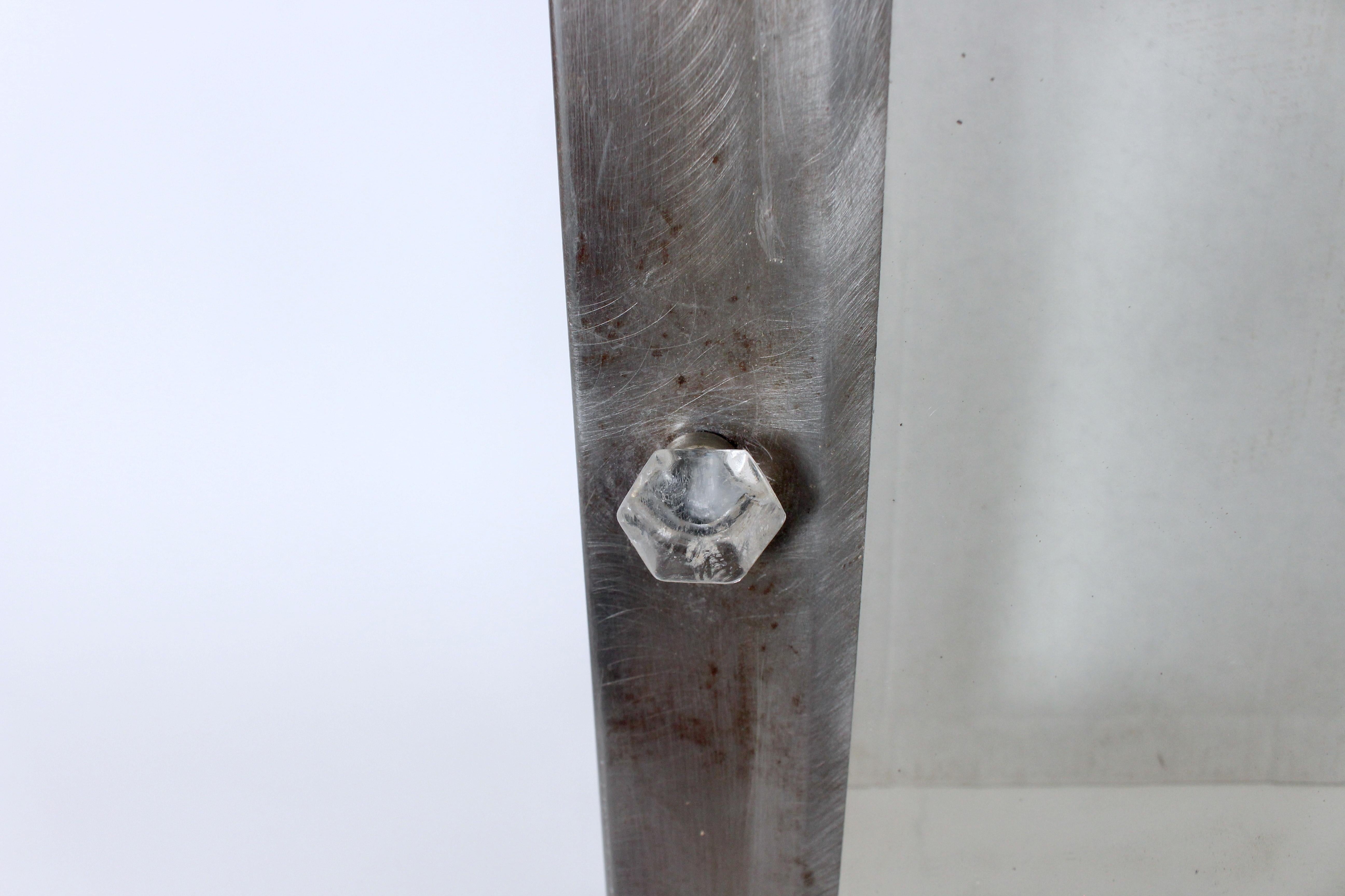 Early 20th Century Tall Steel & Glass Medicine Cabinet For Sale 9