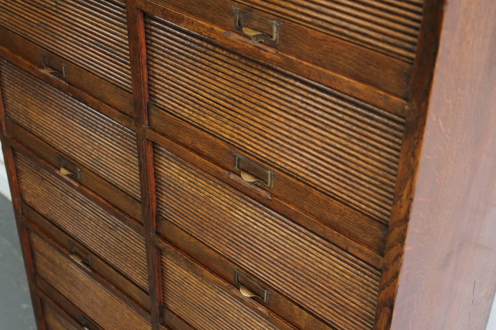 Early 20th Century Tambour Front Deed Cabinet, circa 1910 2