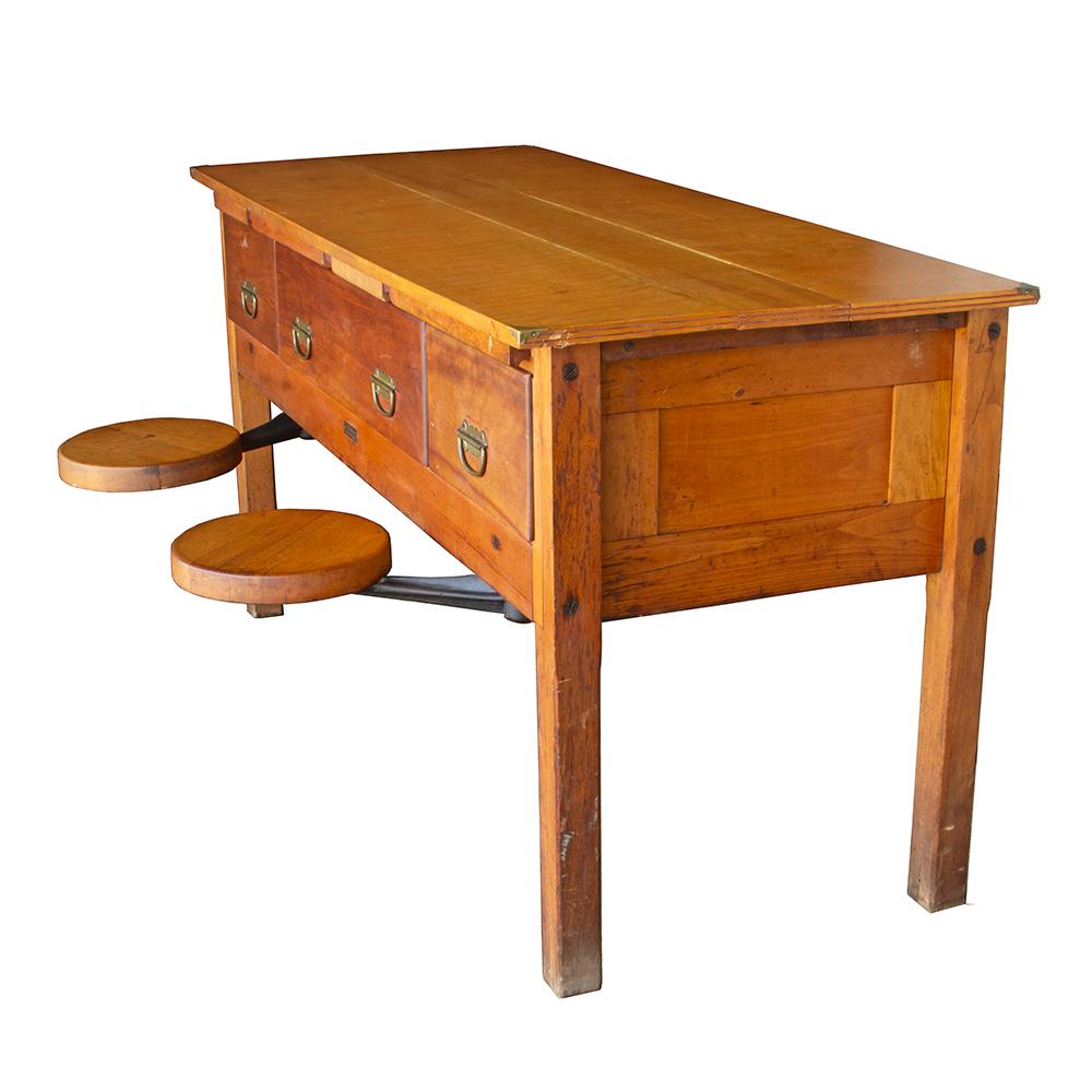 Early 20th Century Tandem Lab Desk 2