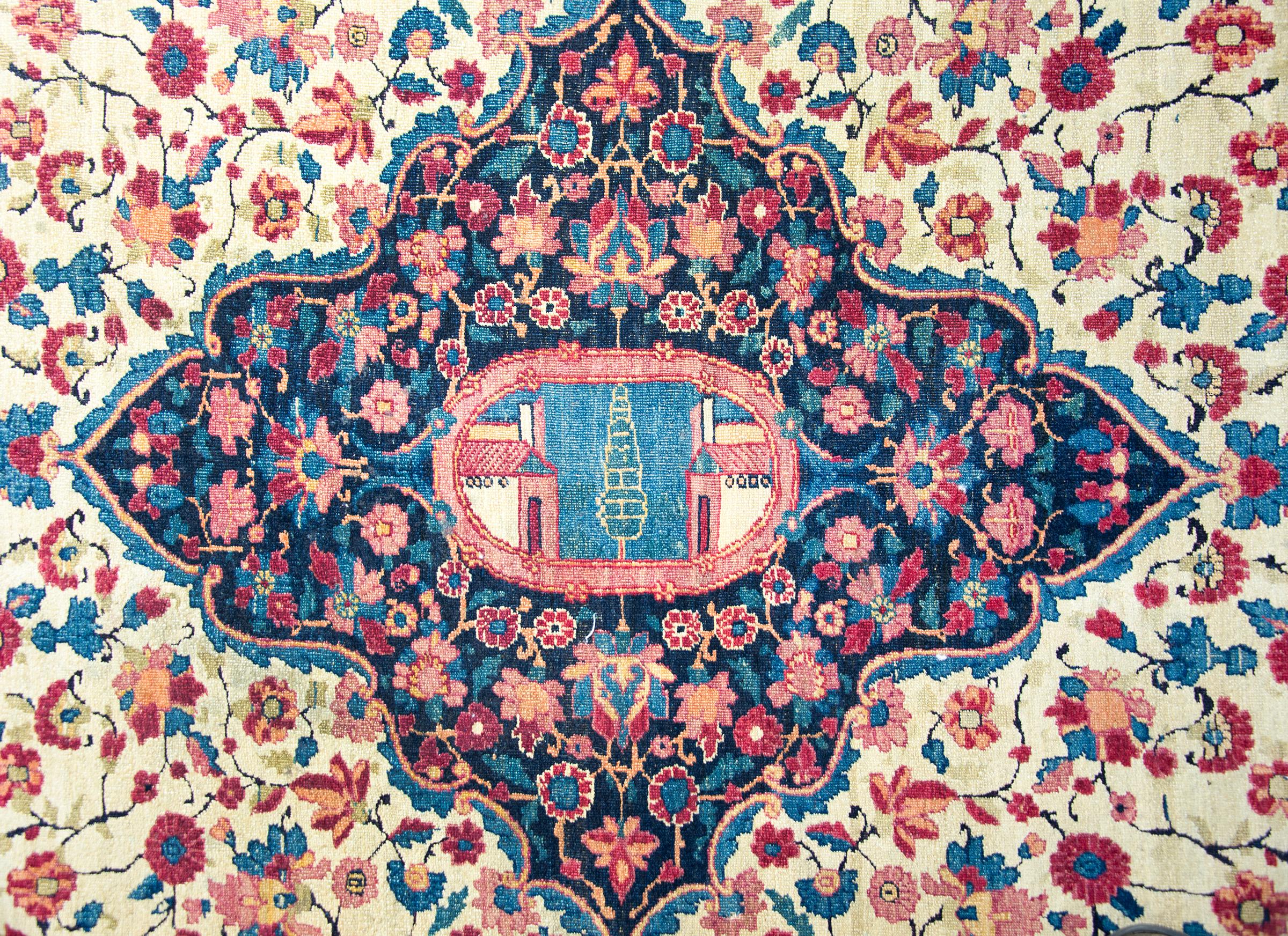 Wool Early 20th Century Tehran Rug For Sale