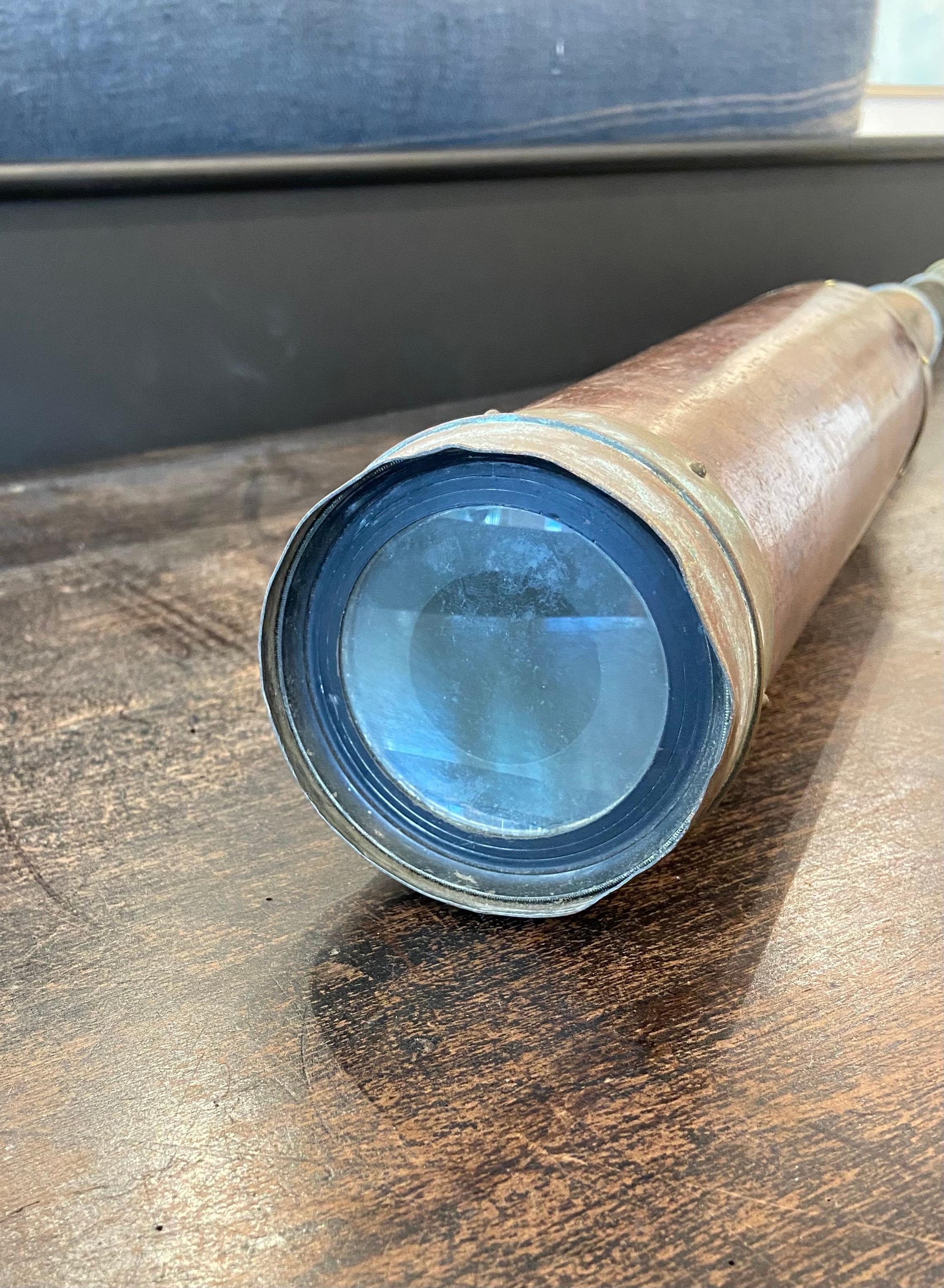 Wood Early 20th Century Telescope, Large For Sale