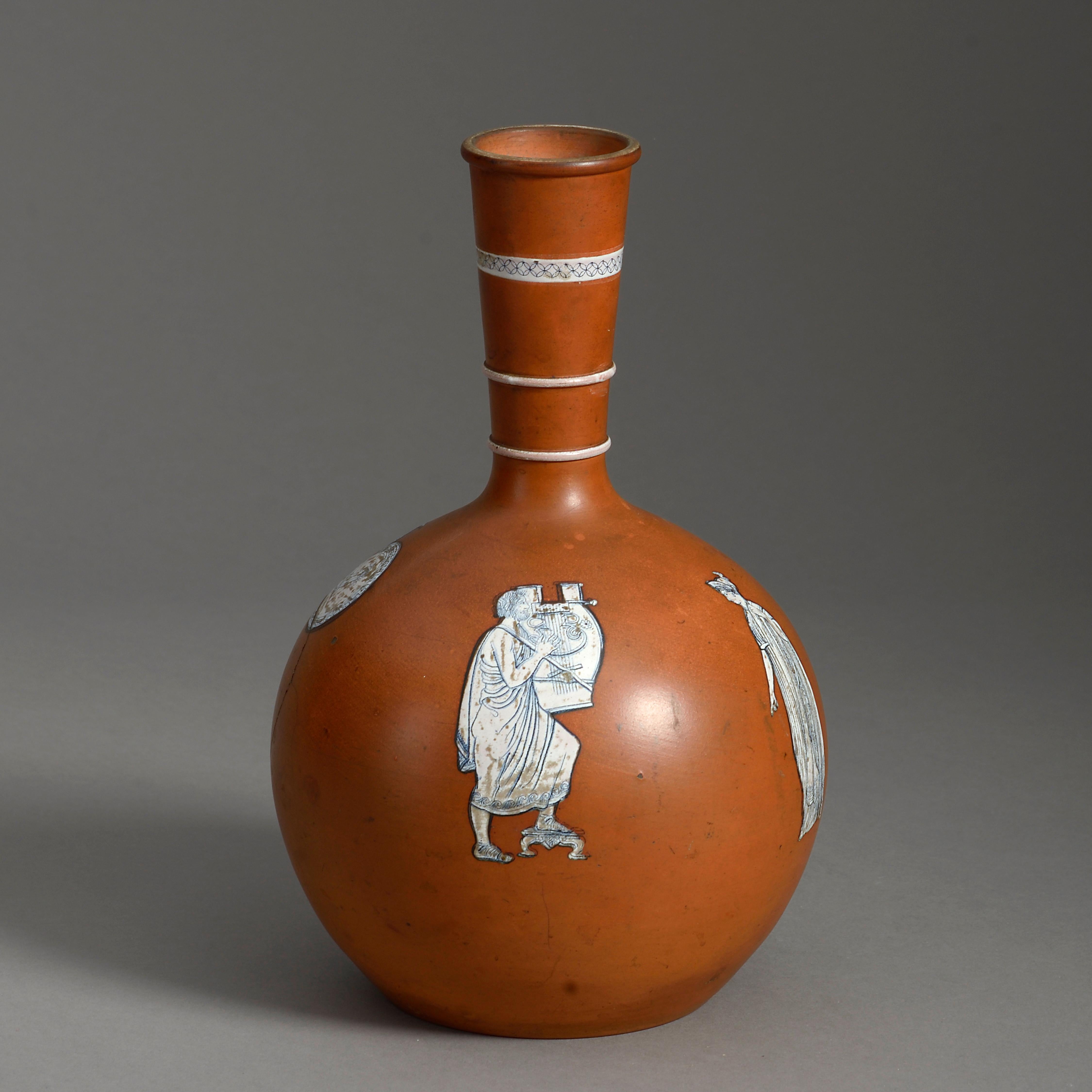 French Early 20th Century Terracotta Attic Vase
