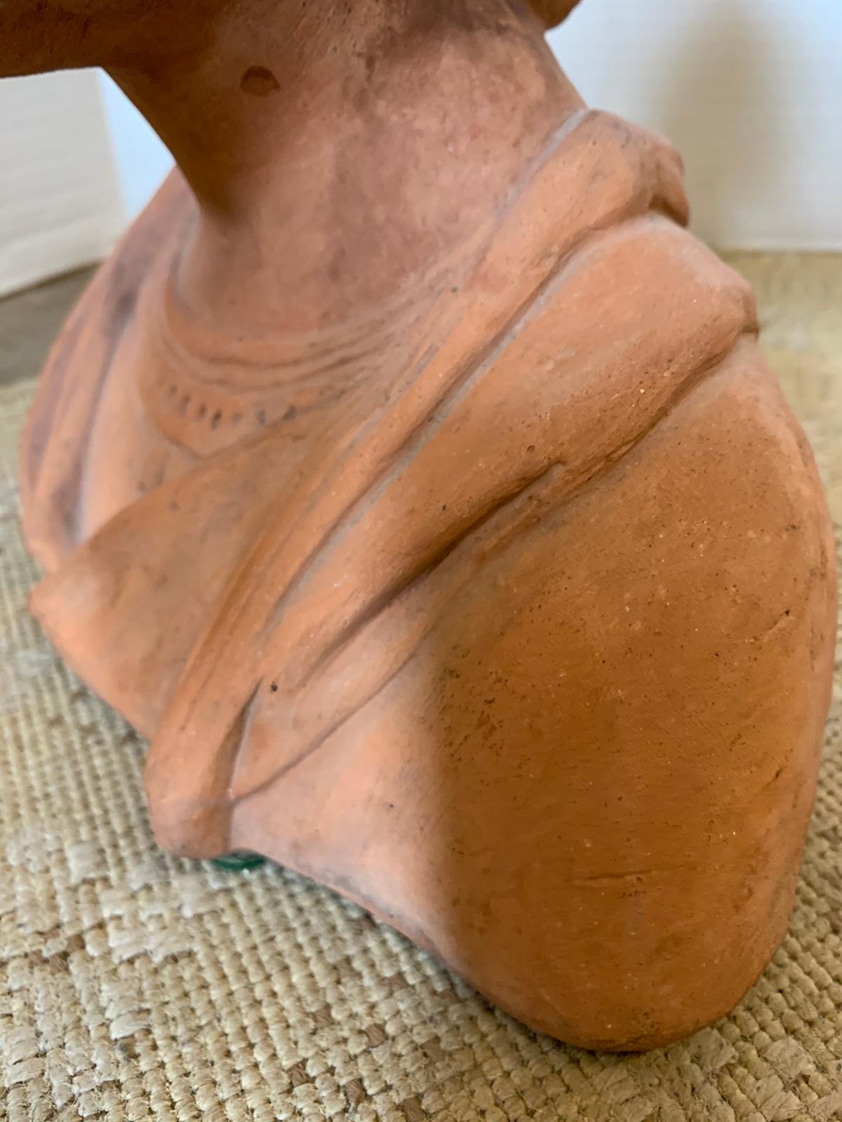 Early 20th Century Terracotta Bust of Child For Sale 8