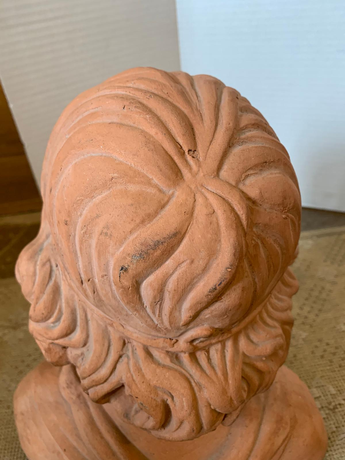 Early 20th Century Terracotta Bust of Child For Sale 10