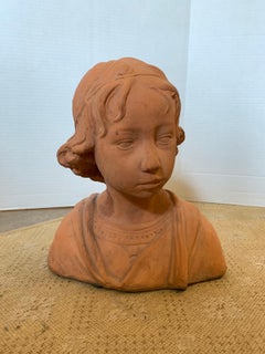 Early 20th Century Terracotta Bust of Child