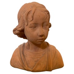 Early 20th Century Terracotta Bust of Child