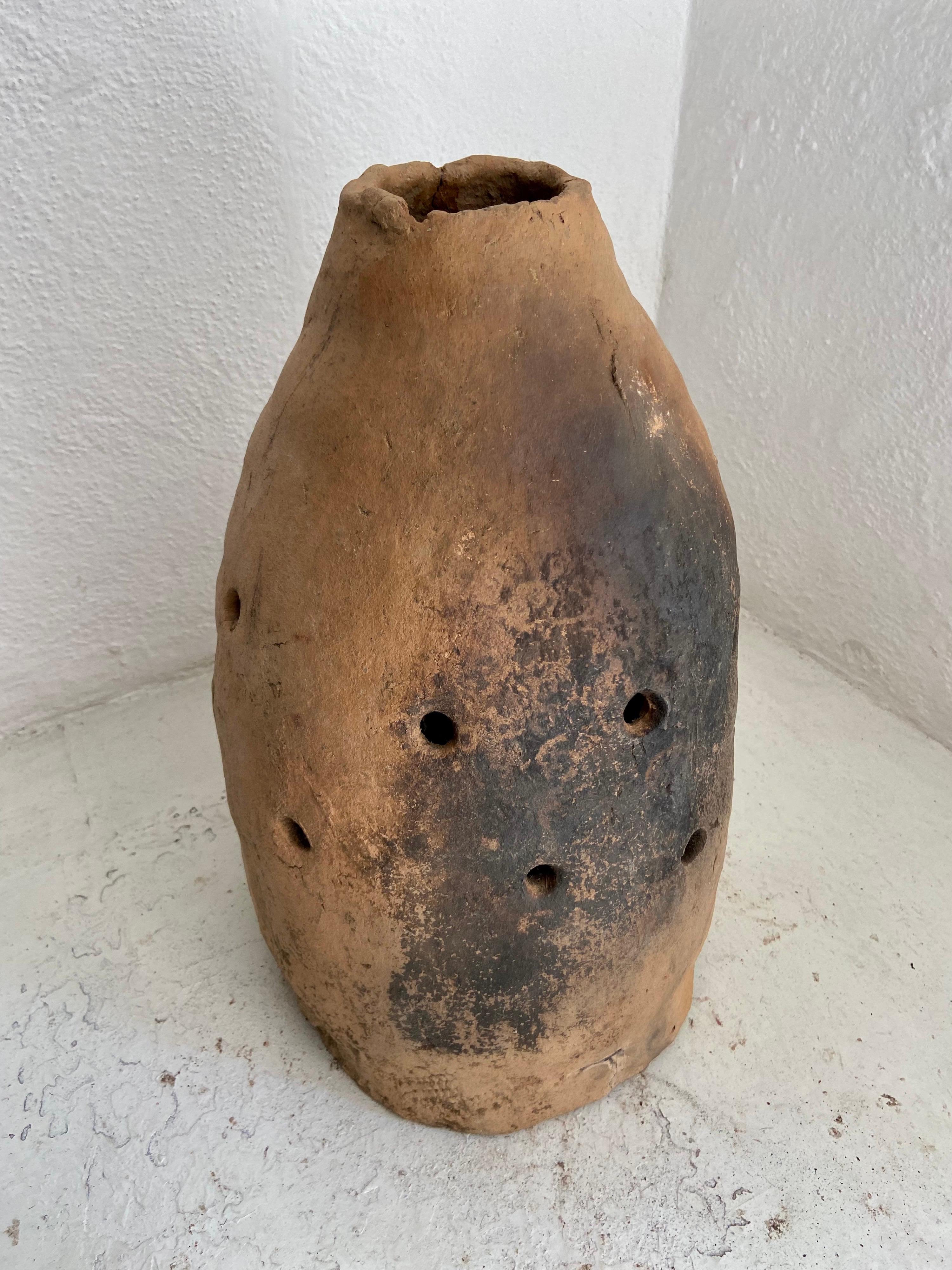 Fired Early 20th Century Terracotta Dome Heater from a Remote Mexican Village