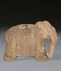 Early 20th Century Terracotta Elephant Sculpture