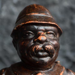 Early 20th Century Terracotta German Policeman Tobacco Jar
