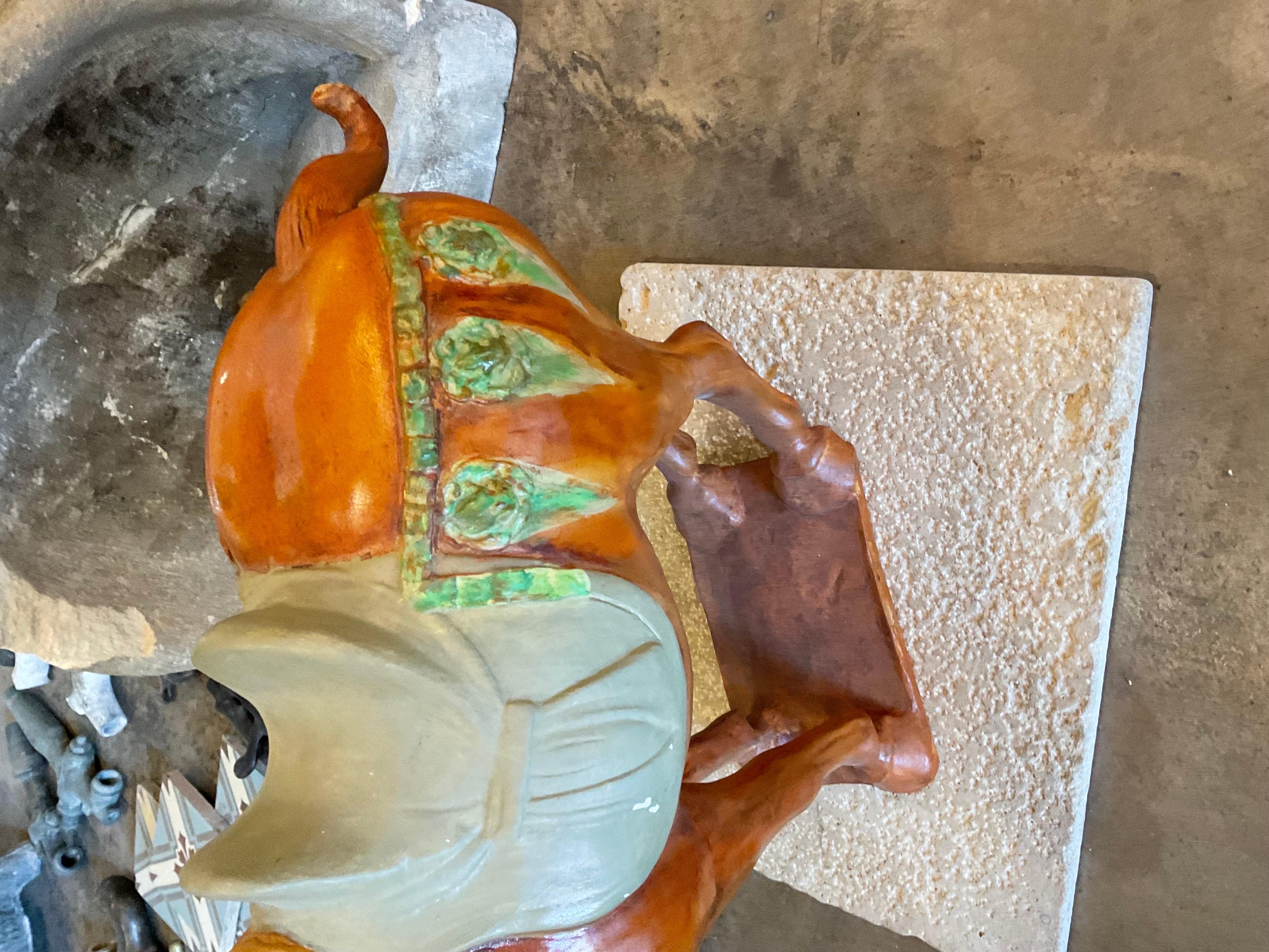 Early 20th Century Terracotta Horse For Sale 1