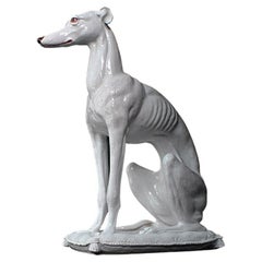 Early 20th Century Terracotta Italian Dog Statue