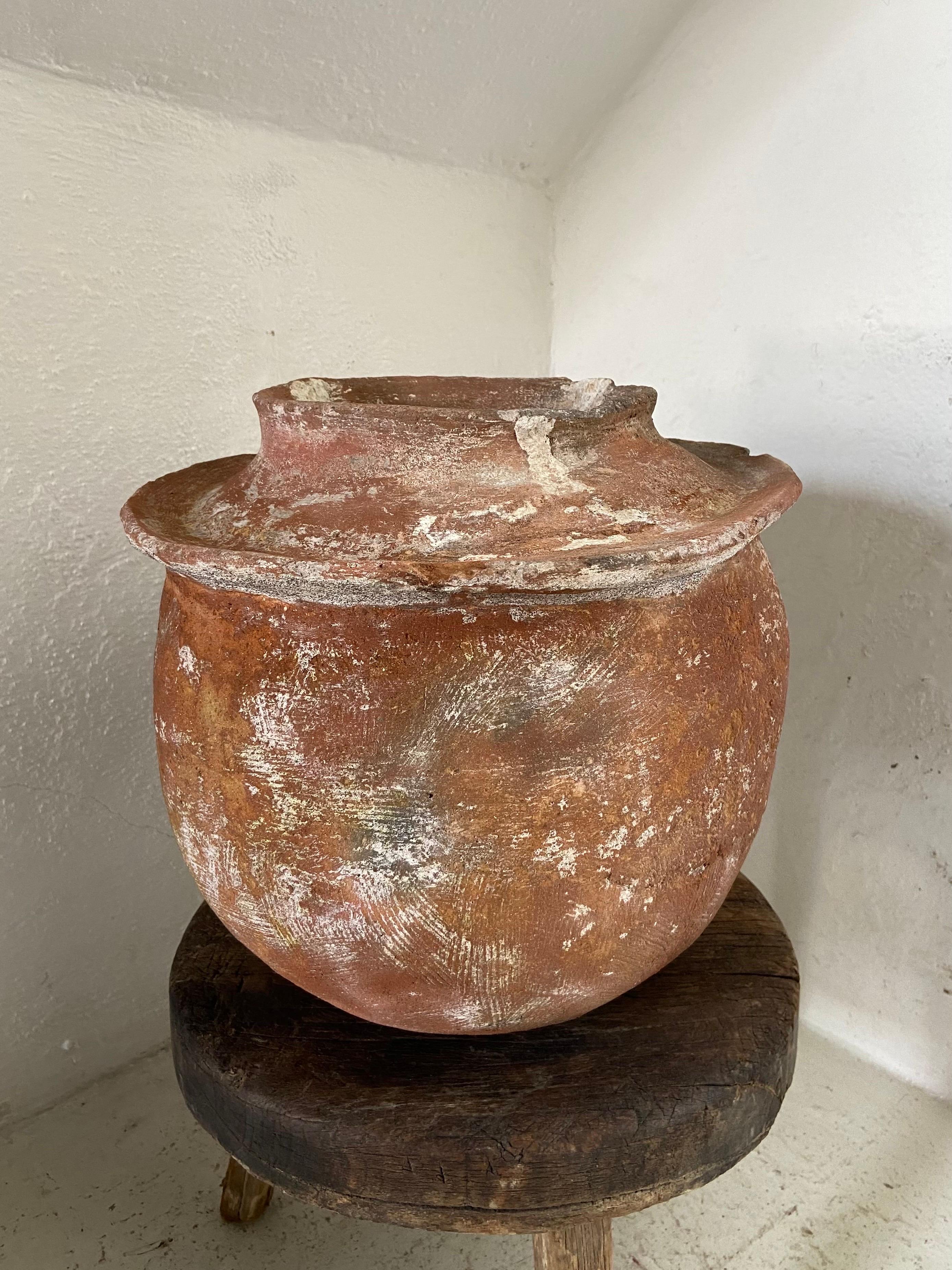 Fired Early 20th Century Terracotta Water Vessel from Mexico