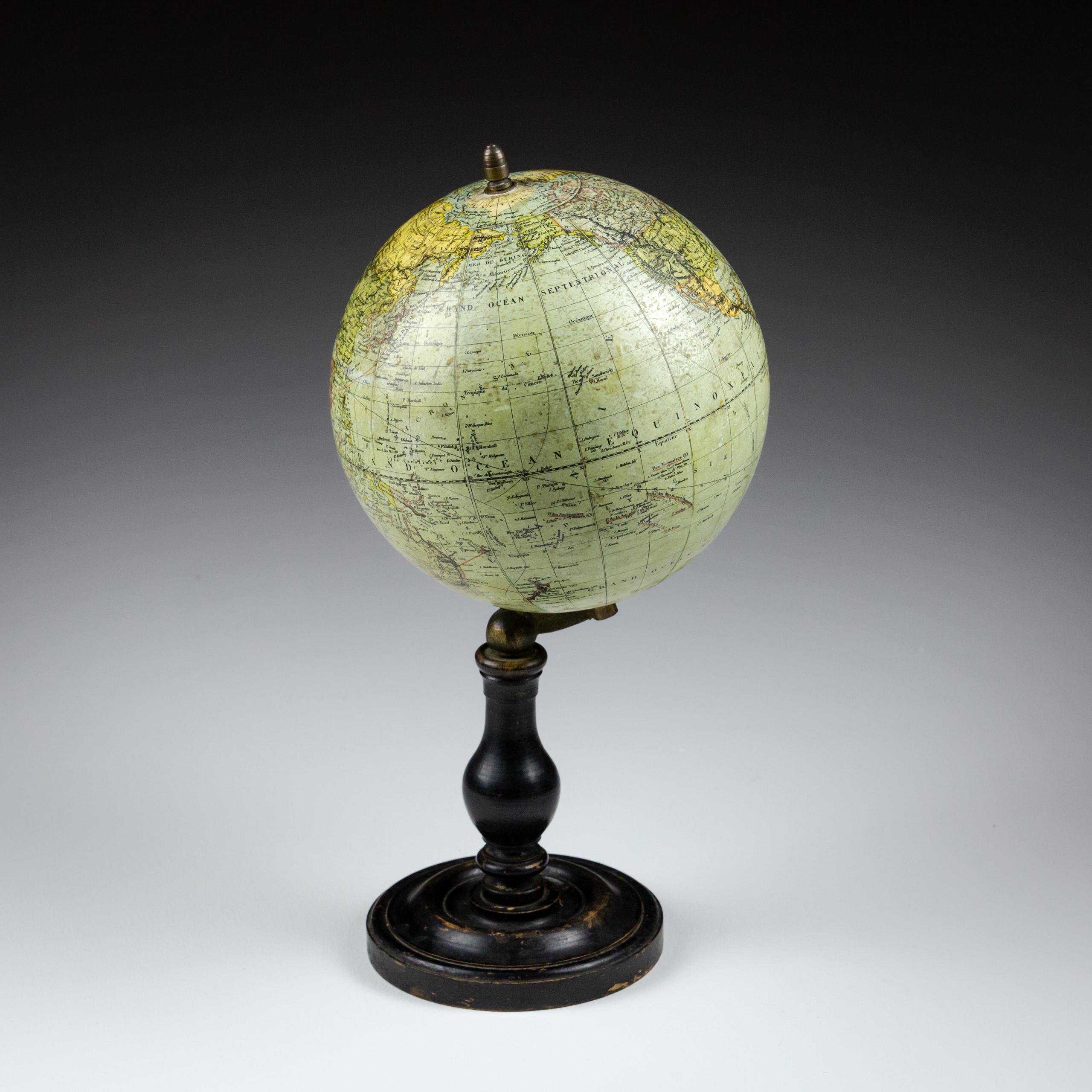 French Early 20th Century Terrestrial Globe by G. Thomas Paris For Sale
