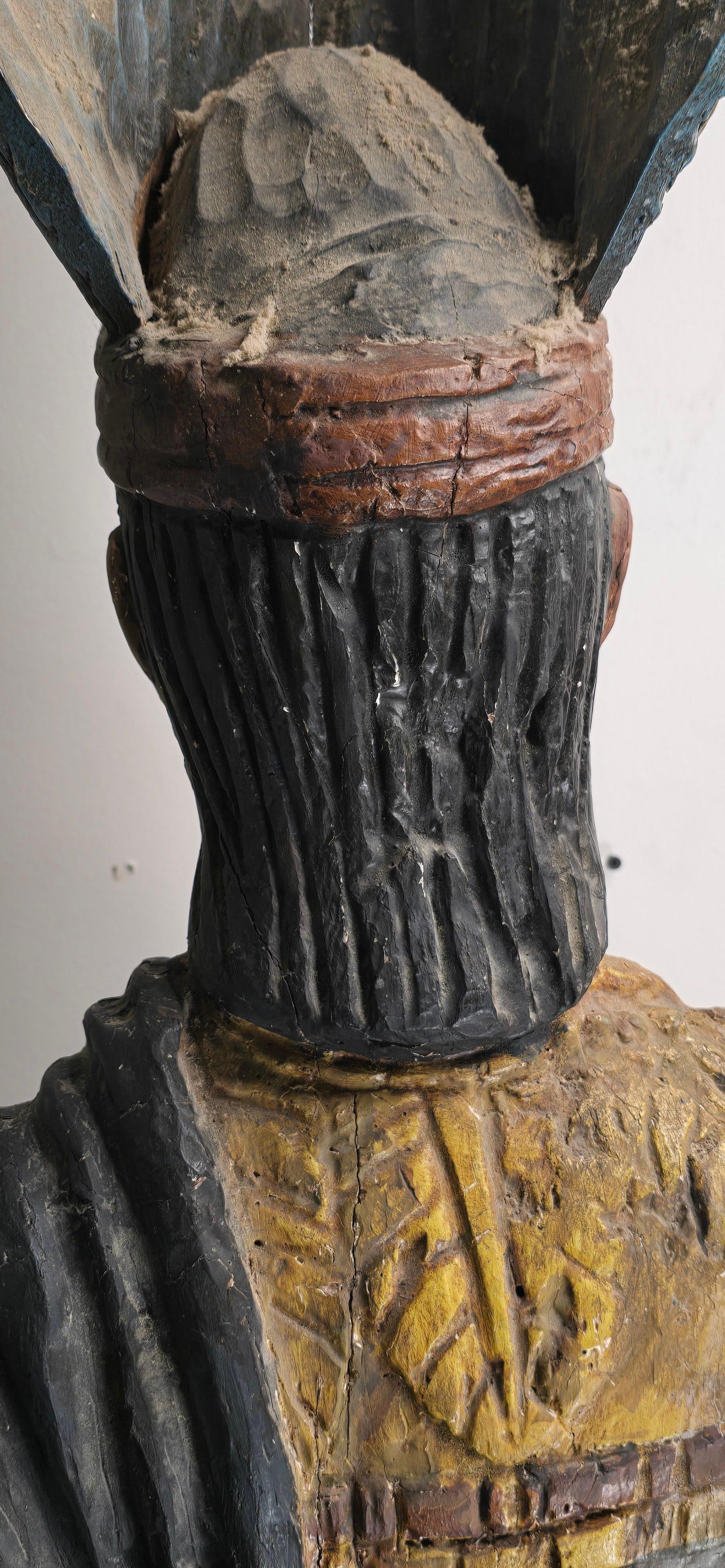 Early 20th Century 'The Virginian' Cigar Store Indian For Sale 5