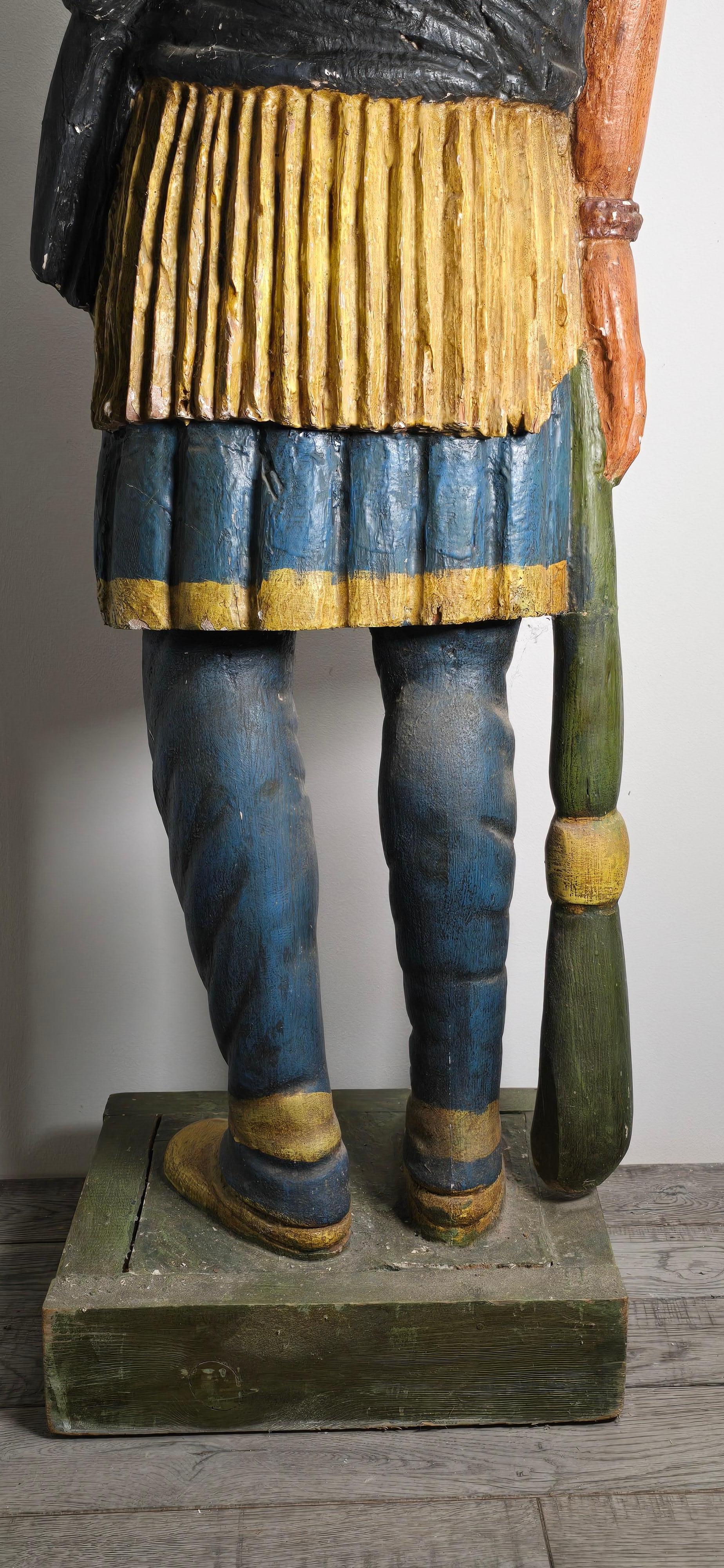 Early 20th Century 'The Virginian' Cigar Store Indian For Sale 7