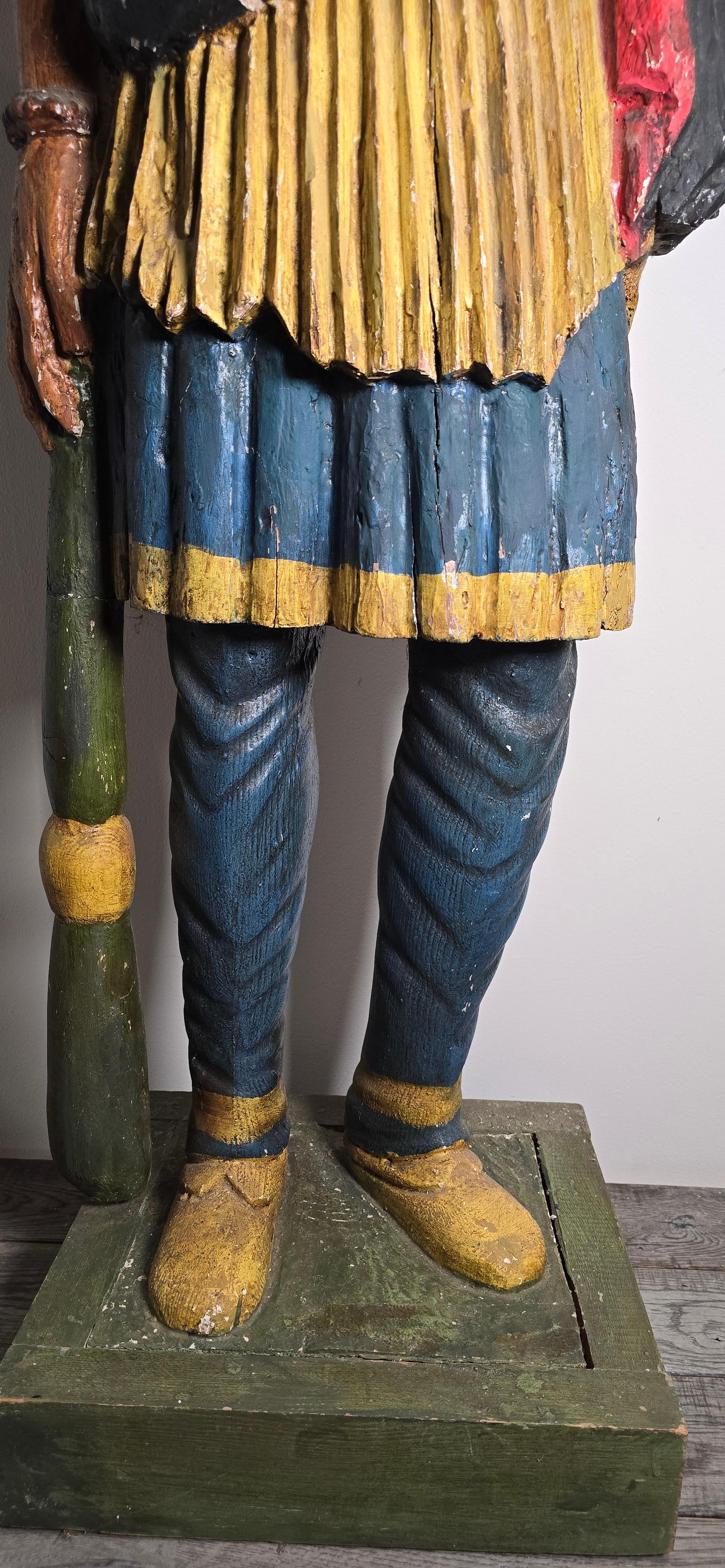 Early 20th Century 'The Virginian' Cigar Store Indian For Sale 2