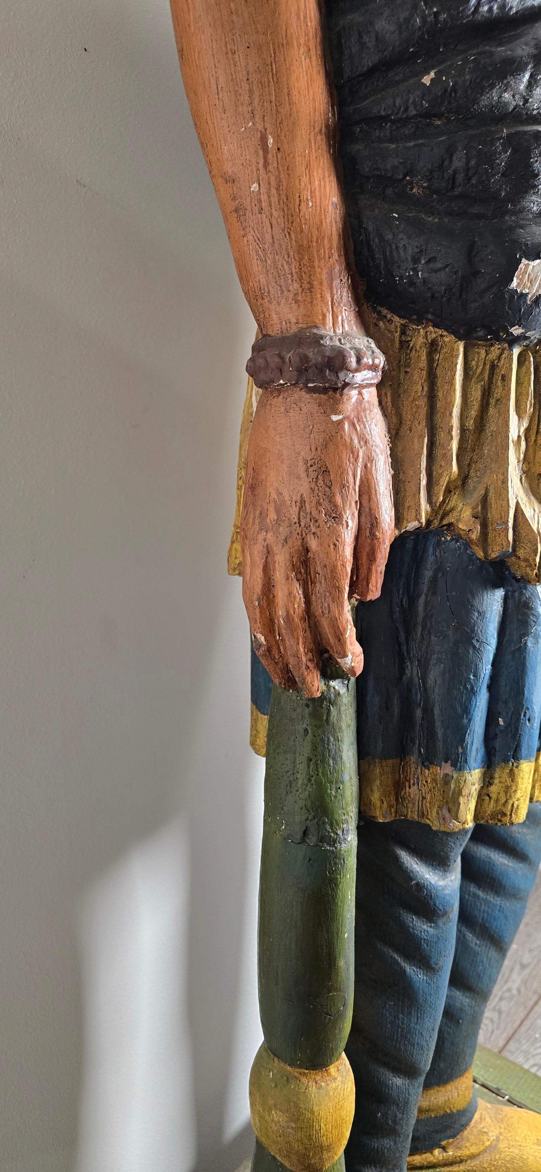 Early 20th Century 'The Virginian' Cigar Store Indian For Sale 3