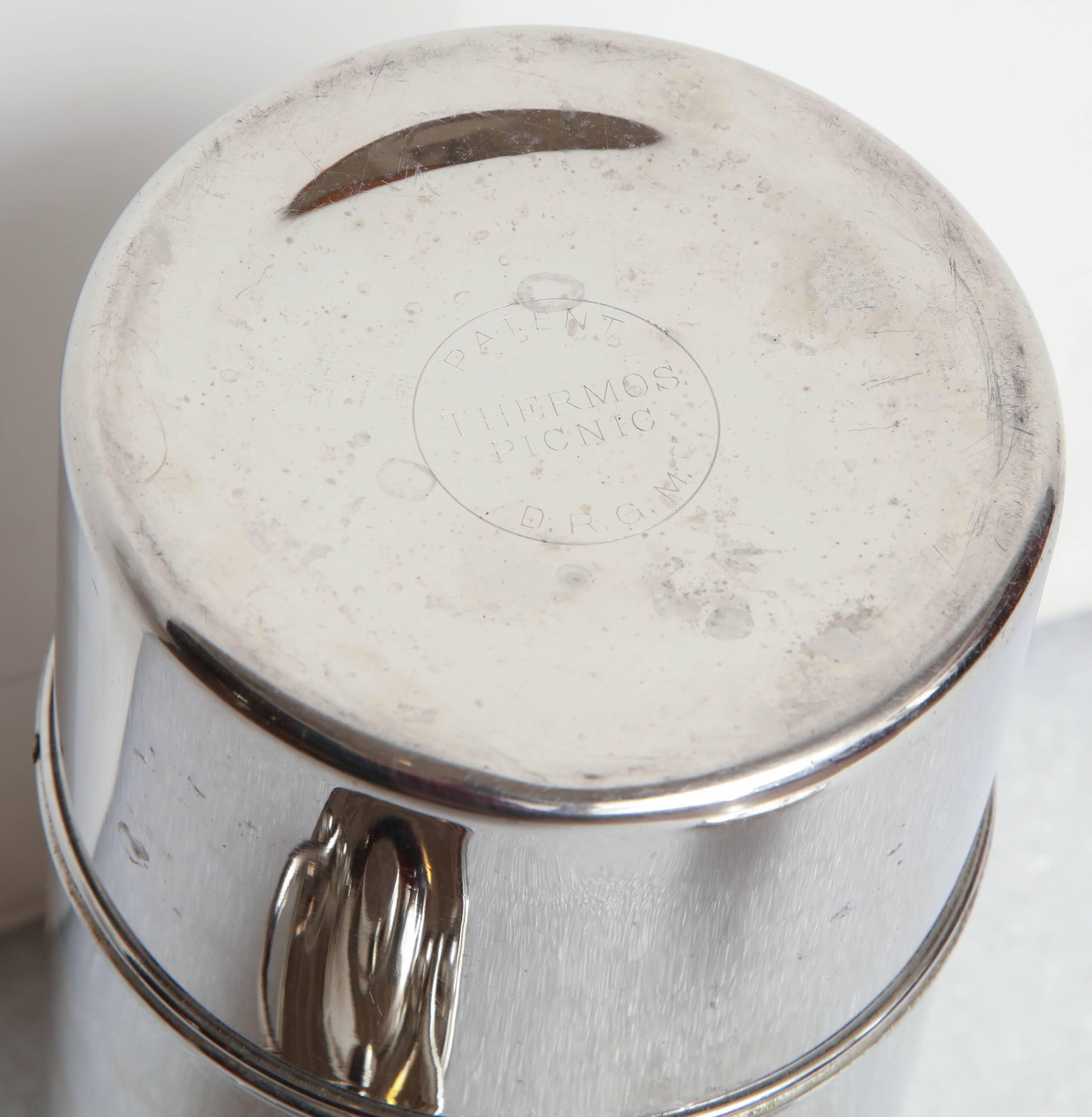 Early 20th Century Thermos D.R.G.M. in a Leather Case For Sale 2