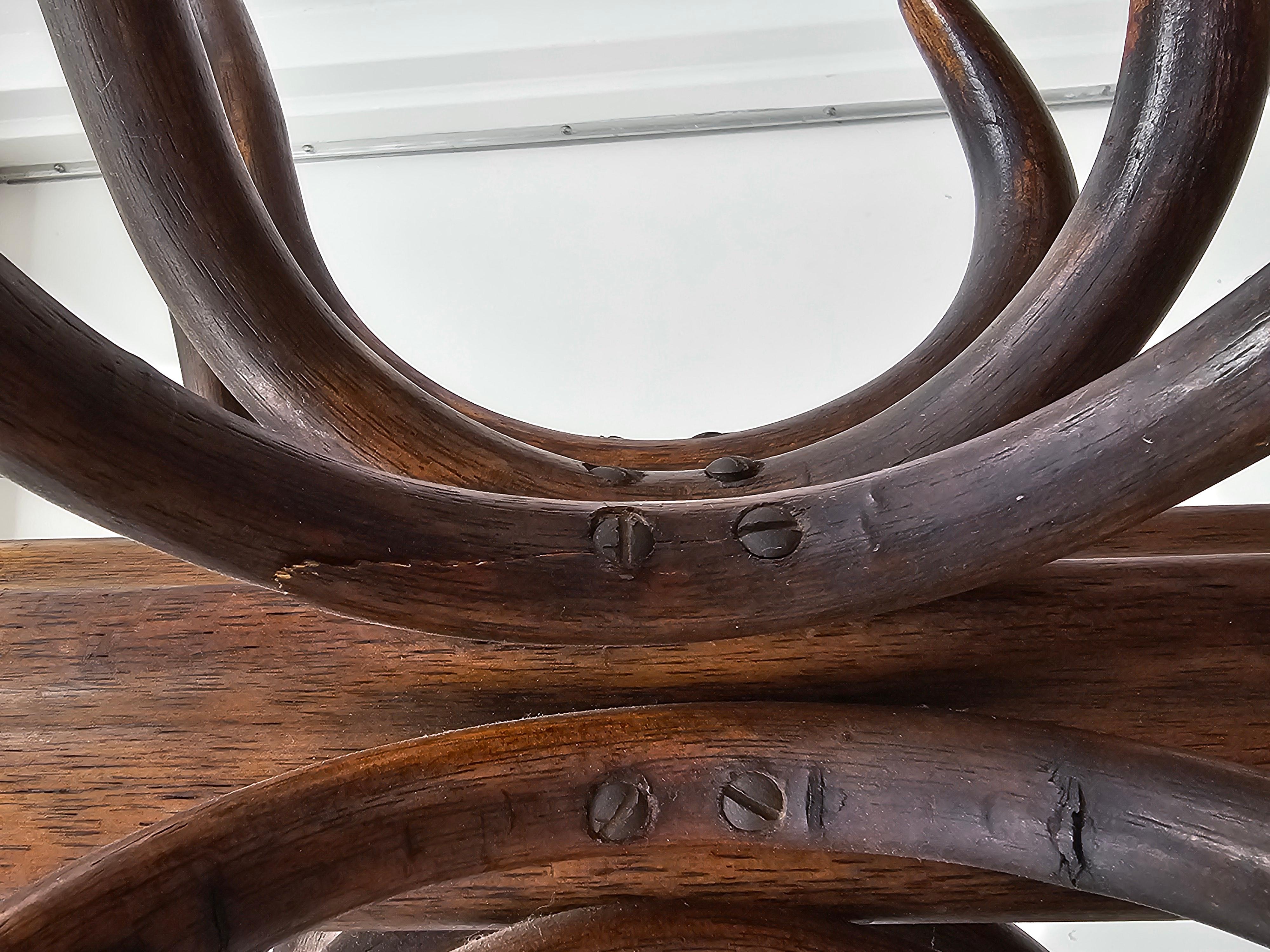 Perchero / Sombrerero Thonet de madera curvada de principios del siglo XX en venta 2