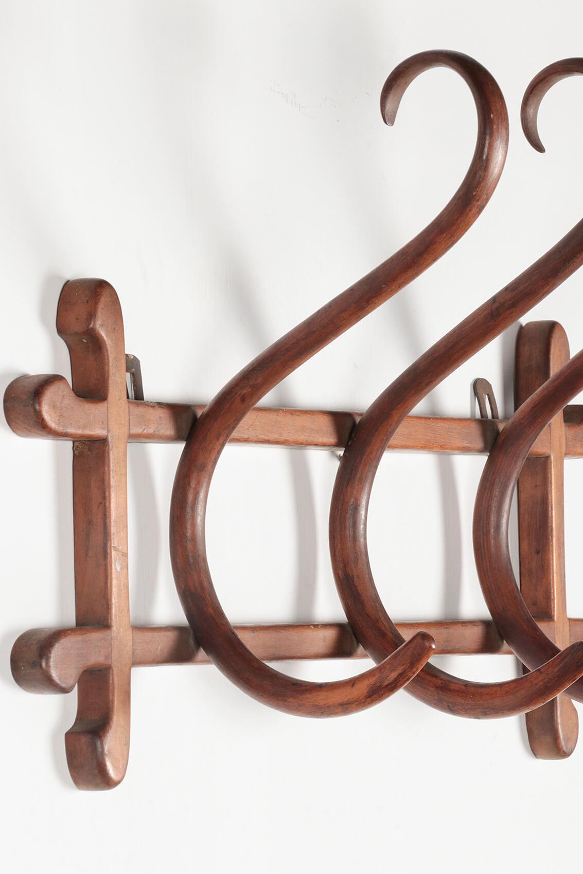 Early 20th Century Thonet Wall Coat Rack Hanger In Good Condition In Casteren, Noord-Brabant