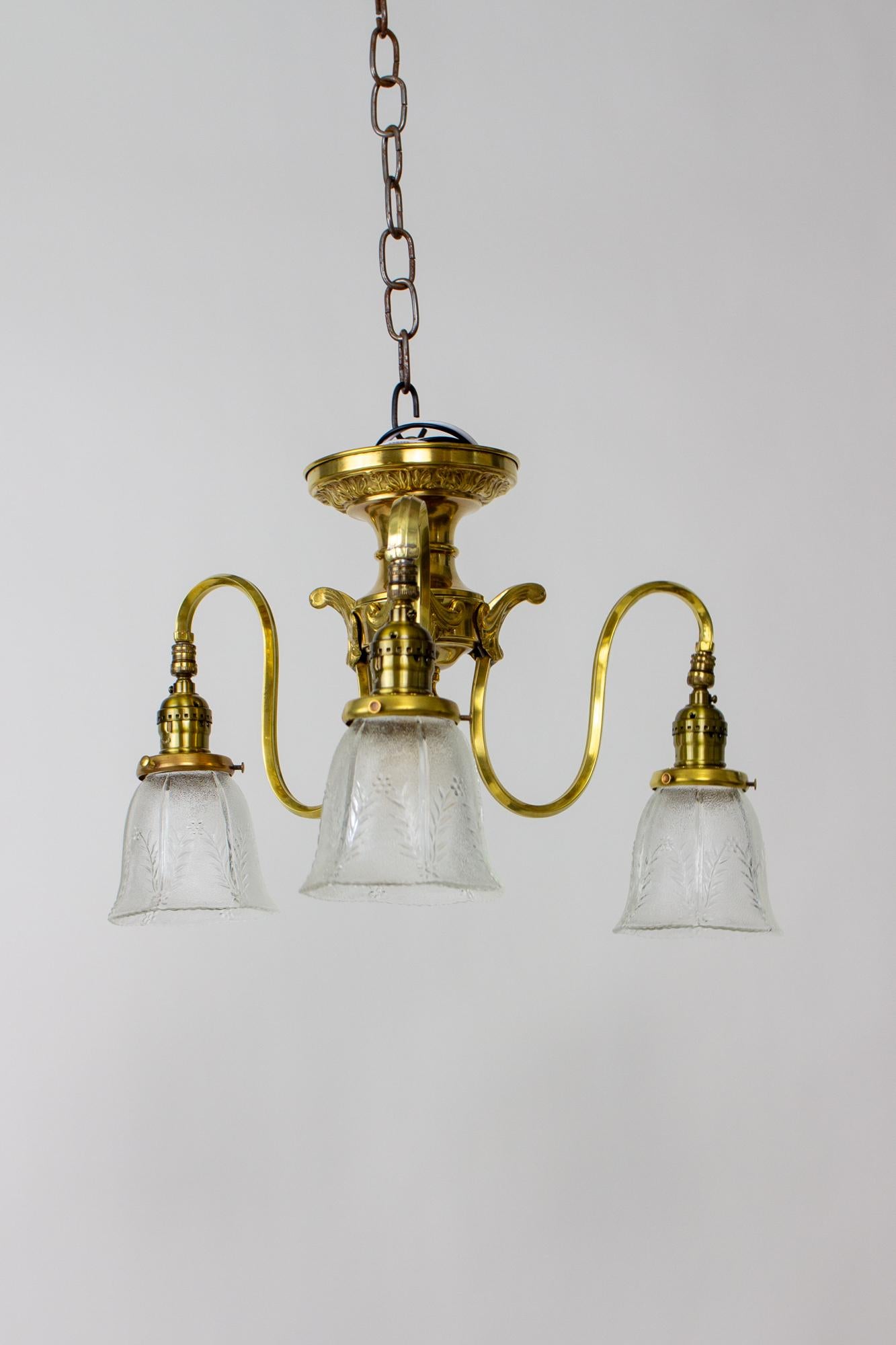 Anfang des 20. Jahrhunderts Drei prismatische Lichter, halbbündig (amerikanisch) im Angebot