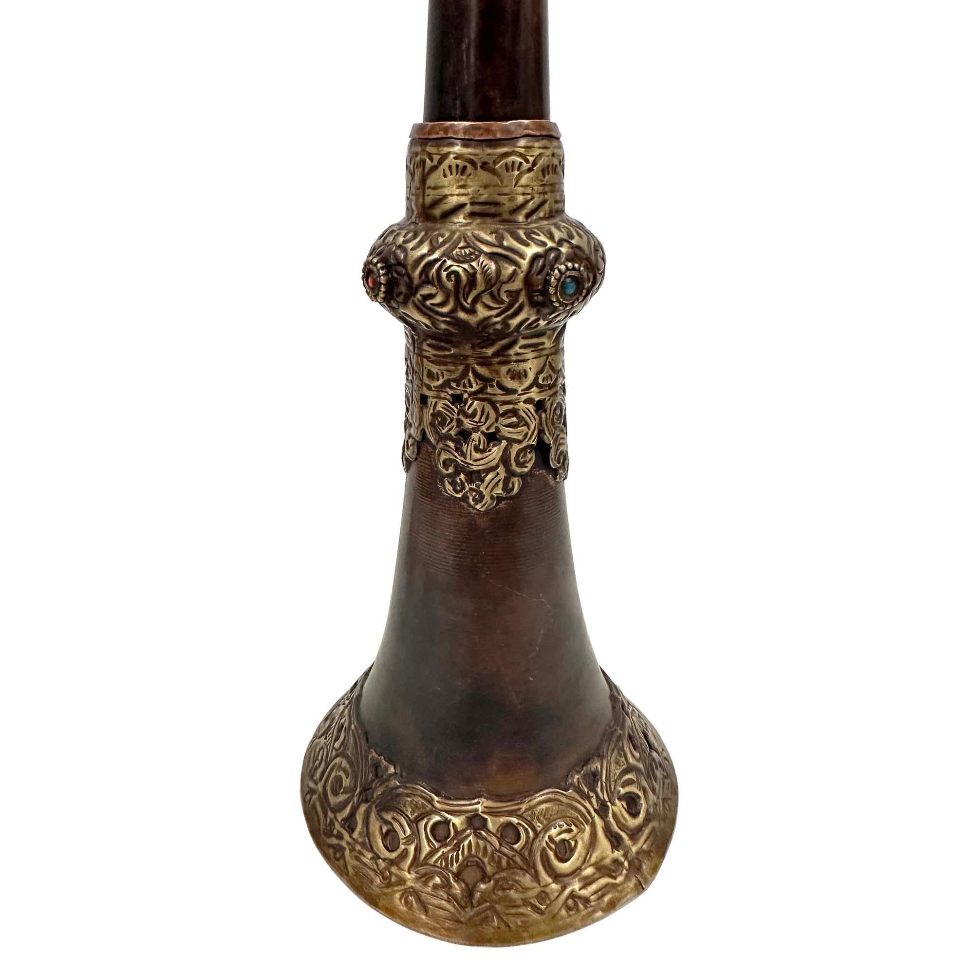 Early 20th Century Tibetan Handcrafted Buddhist Festival Trumpet, Rag-Dung For Sale 3