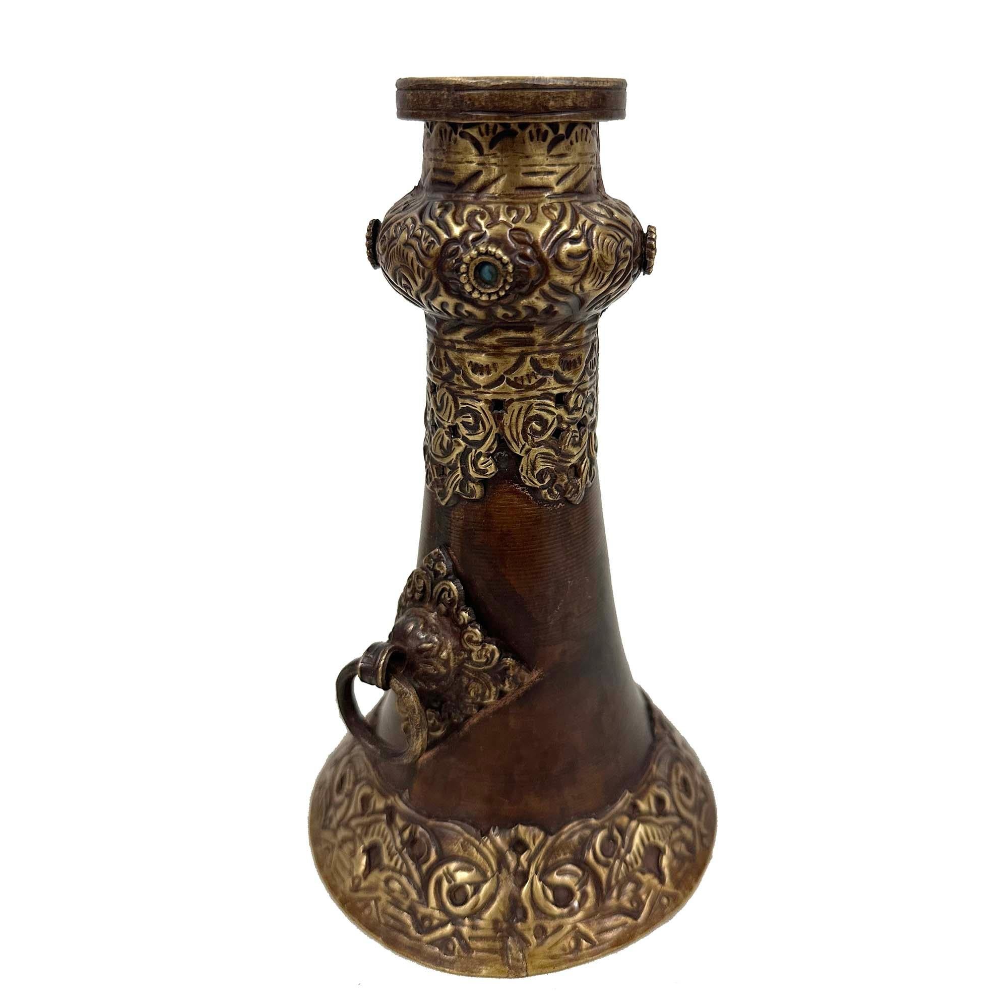 Early 20th Century Tibetan Handcrafted Buddhist Festival Trumpet, Rag-Dung For Sale 9