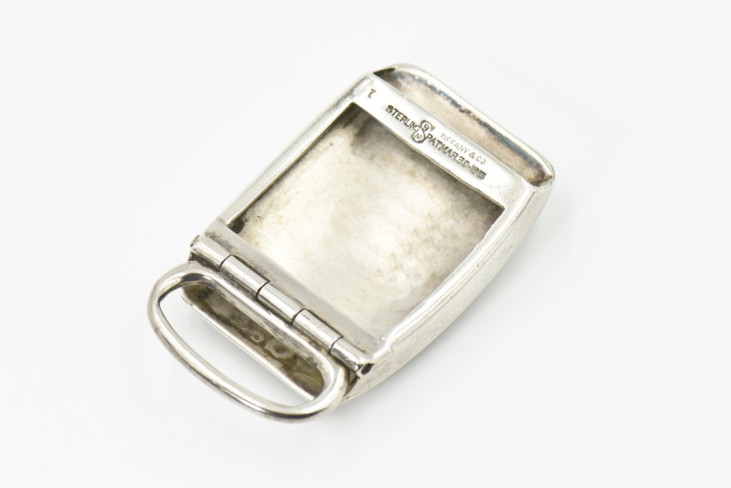 tiffany sterling silver belt buckle
