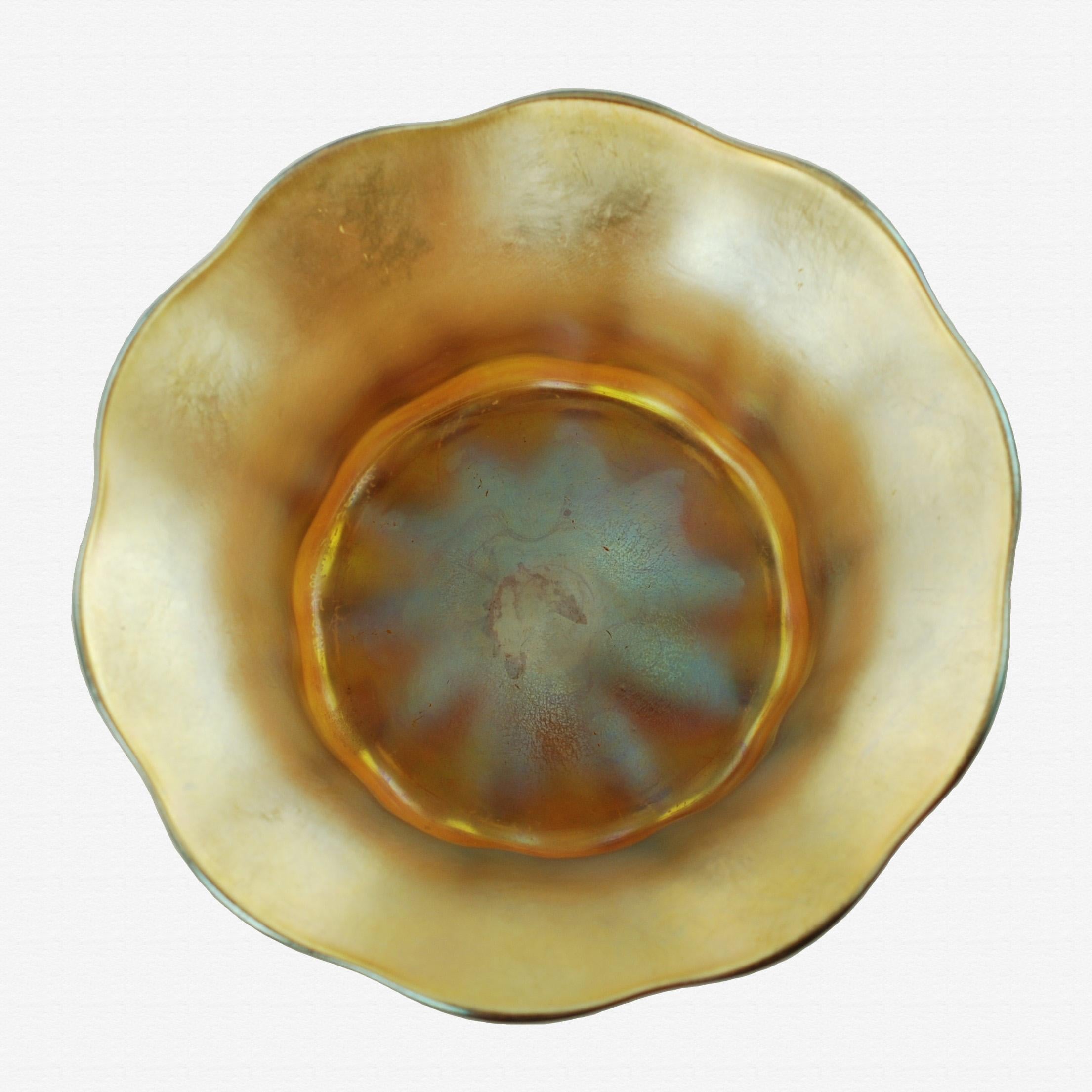 Juego de cinco piezas de cristal Tiffany Favrile de principios del siglo XX Art Nouveau en venta