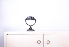 Early 20th Century Tiffany Style Scarab Lamp in Bronze and Glass