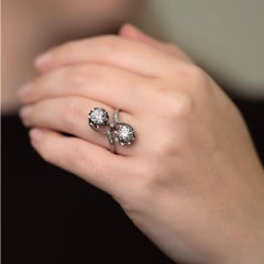 Toi-et-Moi-Diamantring aus dem frühen 20. Jahrhundert, um 1910
