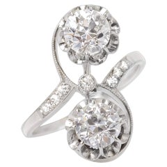 Toi-et-Moi-Diamantring aus dem frühen 20. Jahrhundert, um 1910