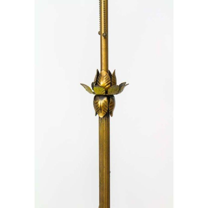 Early 20th Century Tole Floor Lamp In Good Condition For Sale In Canton, MA