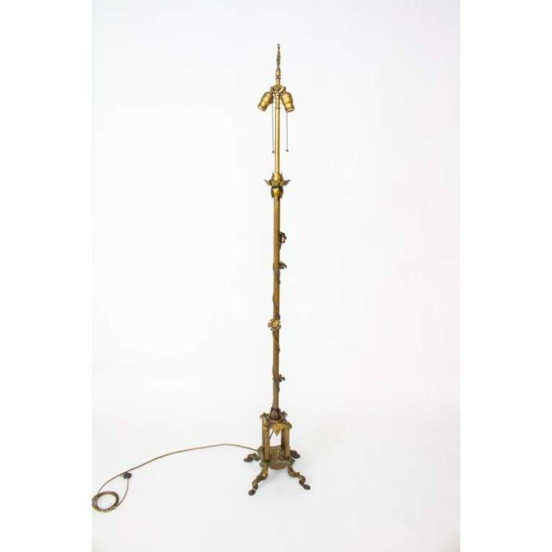 Early 20th Century Tole Floor Lamp For Sale 1